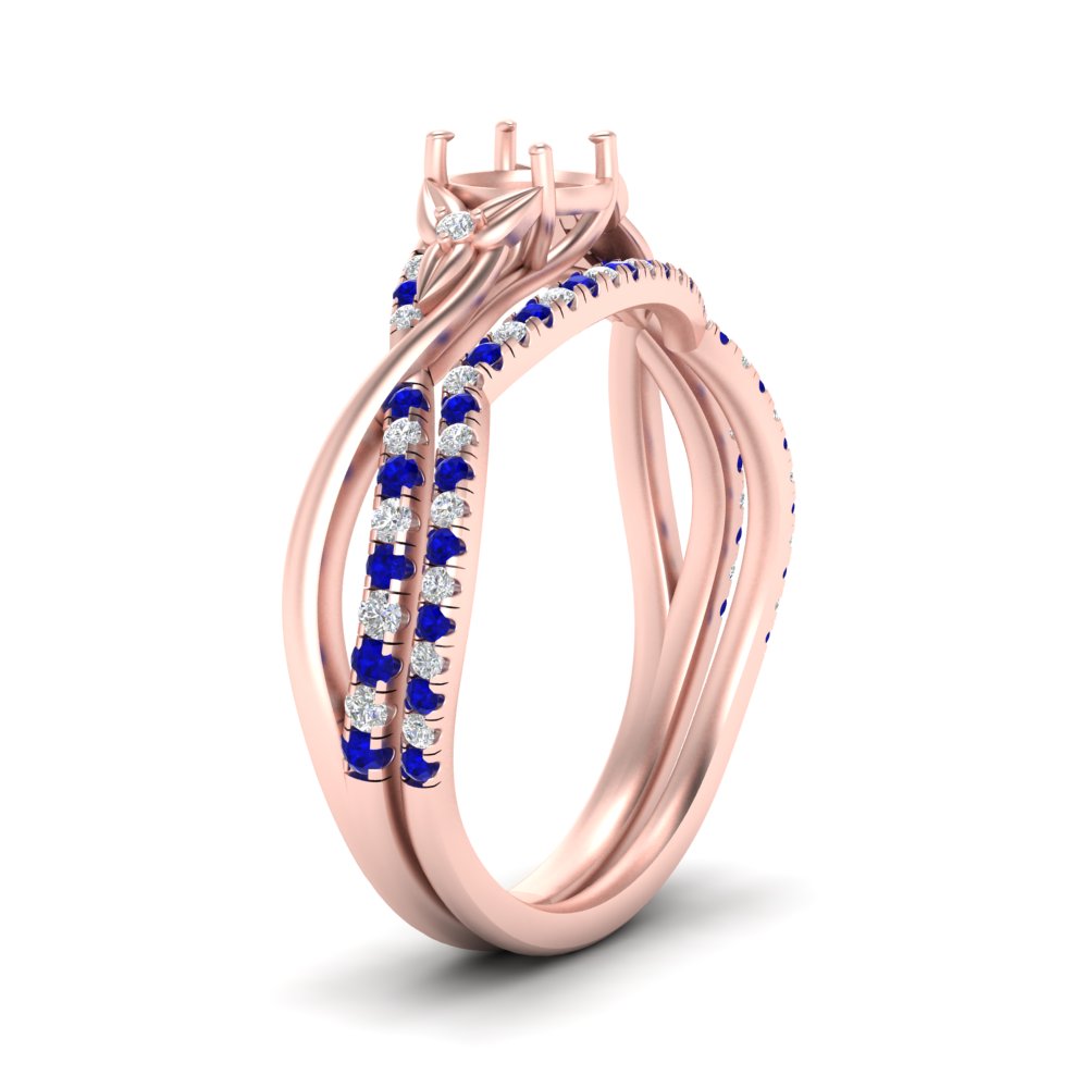 twisted-daisy-semi-mount-sapphire-bridal-ring-set-in-rose-gold-FD9986B2SMGSABL-NL-RG