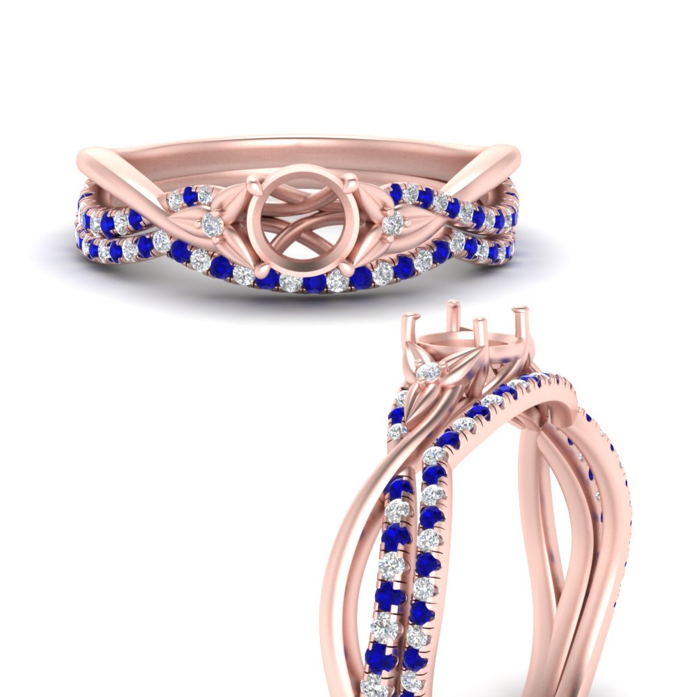 twisted-daisy-semi-mount-sapphire-bridal-ring-set-in-rose-gold-FD9986B2SMGSABL-NL-RG