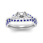Load image into Gallery viewer, twisted-daisy-semi-mount-sapphire-bridal-ring-set-in-white-gold-FD9986B2SMGSABL-NL-WG
