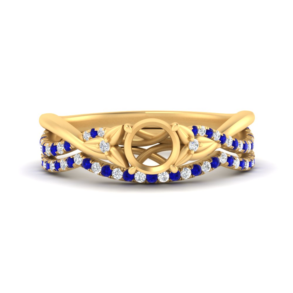 twisted-daisy-semi-mount-sapphire-bridal-ring-set-in-yellow-gold-FD9986B2SMGSABL-NL-YG