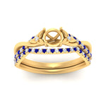 Load image into Gallery viewer, twisted-daisy-semi-mount-sapphire-bridal-ring-set-in-yellow-gold-FD9986B2SMGSABL-NL-YG
