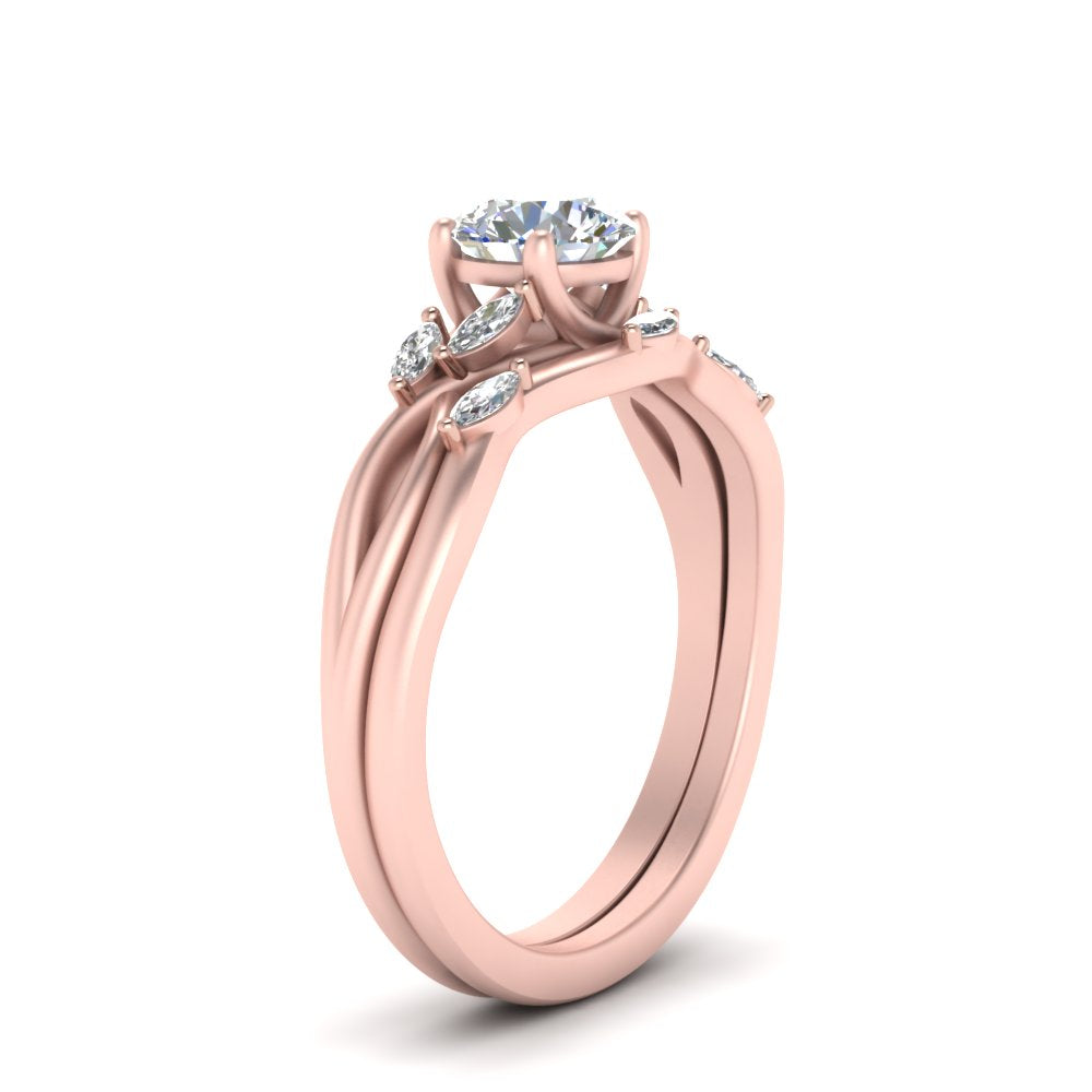 twisted-diamond-round-cut-wedding-band-sets-in-rose-gold-FD8300RO-NL-RG