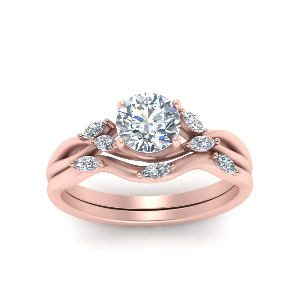 twisted-diamond-round-cut-wedding-band-sets-in-rose-gold-FD8300RO-NL-RG