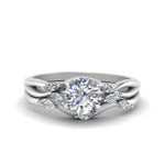 Load image into Gallery viewer, twisted-diamond-round-cut-wedding-band-sets-in-white-gold-FD8300RO-NL-WG
