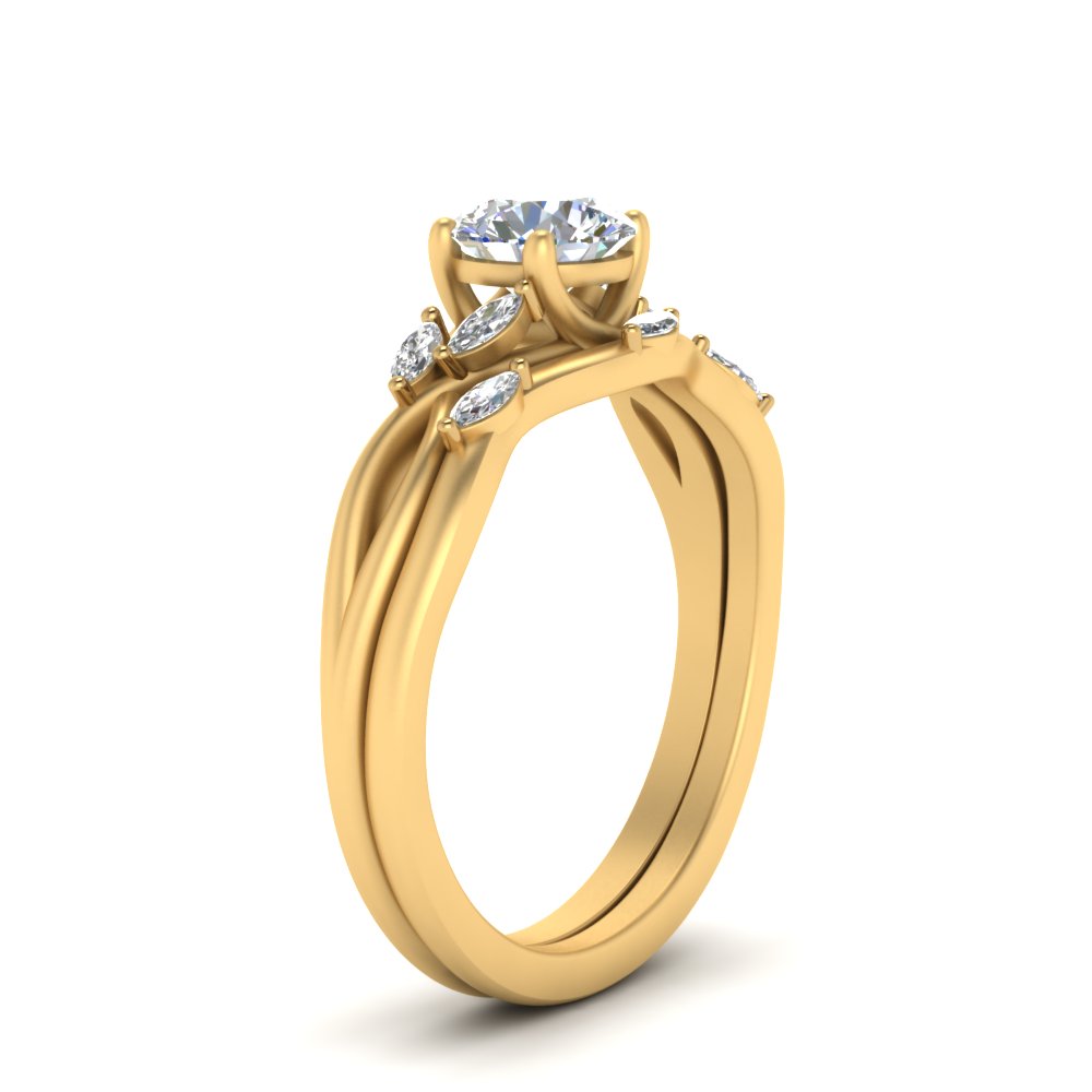 twisted-diamond-round-cut-wedding-band-sets-in-yellow-gold-FD8300RO-NL-YG