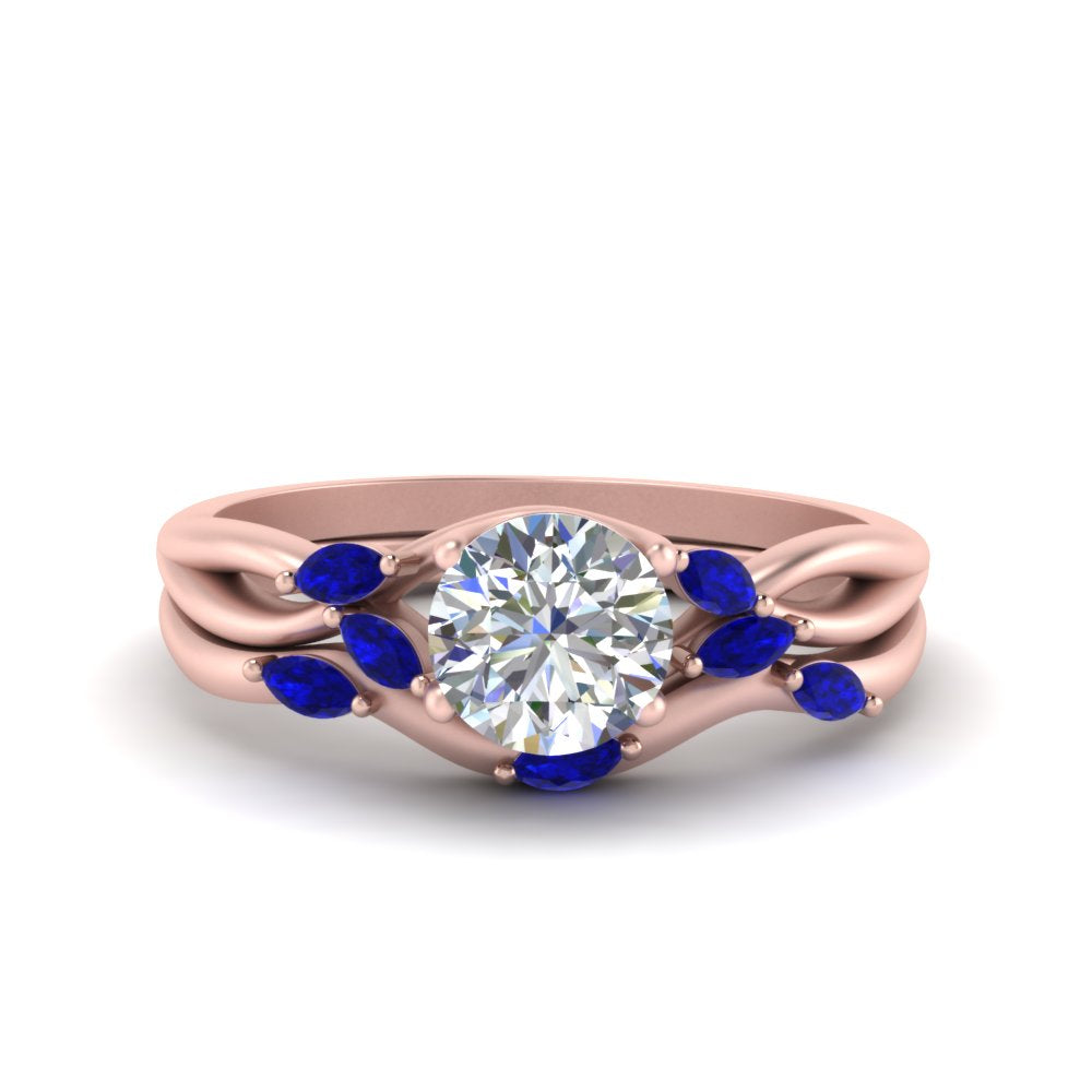 twisted-diamond-round-cut-wedding-band-sets-with-sapphire-in-rose-gold-FD8300ROGSABL-NL-RG