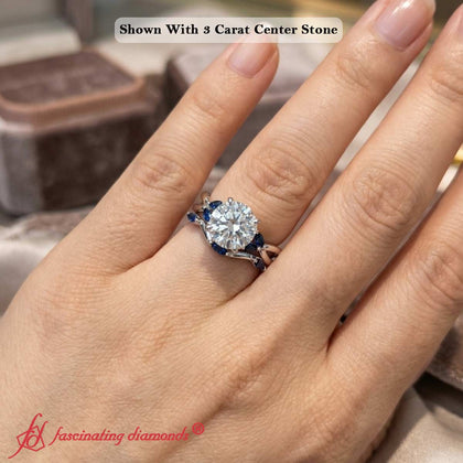 twisted-diamond-round-cut-wedding-band-sets-with-sapphire-in-white-gold-FD8300RO-1-1