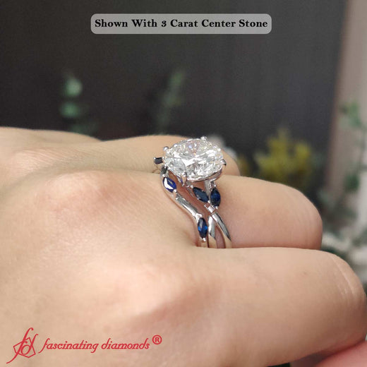 twisted-diamond-round-cut-wedding-band-sets-with-sapphire-in-white-gold-FD8300RO-1