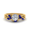 Load image into Gallery viewer, twisted-diamond-round-cut-wedding-band-sets-with-sapphire-in-yellow-gold-FD8300ROGSABL-NL-YG