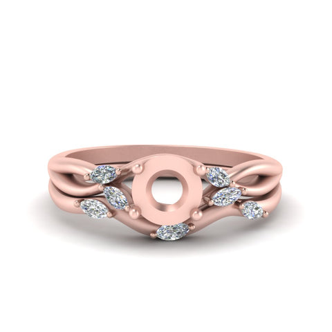 twisted-diamond-semi-mount-wedding-band-sets-in-rose-gold-FD8300SM-NL-RG