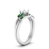 Load image into Gallery viewer, twisted-diamond-semi-mount-wedding-band-sets-with-emerald-in-white-gold-FD8300SMGEMGR-NL-WG