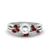 Load image into Gallery viewer, twisted-diamond-semi-mount-wedding-band-sets-with-ruby-in-white-gold-FD8300SMGRUDR-NL-WG