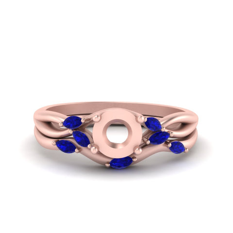 twisted-diamond-semi-mount-wedding-band-sets-with-sapphire-in-rose-gold-FD8300SMGSABL-NL-RG