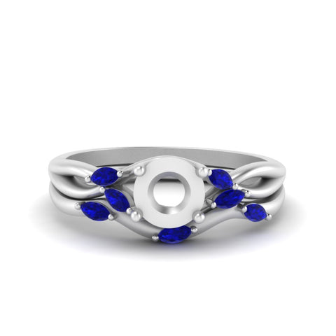 twisted-diamond-semi-mount-wedding-band-sets-with-sapphire-in-white-gold-FD8300SMGSABL-NL-WG