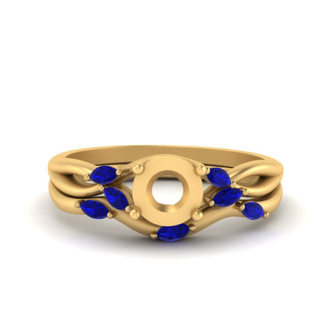 twisted-diamond-semi-mount-wedding-band-sets-with-sapphire-in-yellow-gold-FD8300SMGSABL-NL-YG