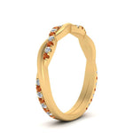 Load image into Gallery viewer, twisted-diamond-wedding-band-with-orange-sapphire-in-yellow-gold-FDENS3301BGSAOR-NL-YG.jpg

