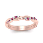 Load image into Gallery viewer, twisted-diamond-wedding-band-with-pink-sapphire-in-rose-gold-FDENS3301BGSADRPI-NL-RG.jpg
