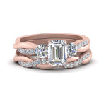 Load image into Gallery viewer, twisted-emerald-cut-diamond-wedding-band-in-rose-gold-FDENS3301EM-NL-RG.jpg
