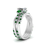Load image into Gallery viewer, twisted-emerald-cut-diamond-wedding-band-with-emerald-in-white-gold-FDENS3301EMGEMGR-NL-WG.jpg
