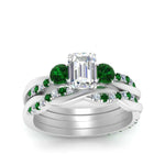 Load image into Gallery viewer, twisted-emerald-cut-diamond-wedding-band-with-emerald-in-white-gold-FDENS3301EMGEMGR-NL-WG.jpg
