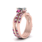 Load image into Gallery viewer, twisted-emerald-cut-diamond-wedding-band-with-pink-sapphire-in-rose-gold-FDENS3301EMGSADRPI-NL-RG.jpg

