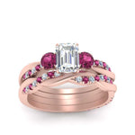Load image into Gallery viewer, twisted-emerald-cut-diamond-wedding-band-with-pink-sapphire-in-rose-gold-FDENS3301EMGSADRPI-NL-RG.jpg
