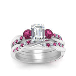 Load image into Gallery viewer, twisted-emerald-cut-diamond-wedding-band-with-pink-sapphire-in-white-gold-FDENS3301EMGSADRPI-NL-WG.jpg
