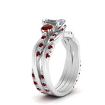 Load image into Gallery viewer, twisted-emerald-cut-diamond-wedding-band-with-ruby-in-white-gold-FDENS3301EMGRUDR-NL-WG.jpg
