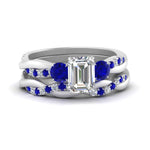Load image into Gallery viewer, twisted-emerald-cut-diamond-wedding-band-with-sapphire-in-white-gold-FDENS3301EMGSABL-NL-WG.jpg
