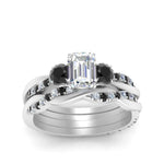 Load image into Gallery viewer, twisted-emerald-cut-wedding-band-with-black-diamond-in-white-gold-FDENS3301EMGBLACK-NL-WG.jpg
