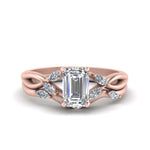 Load image into Gallery viewer, twisted-emerald-cut-womens-diamond-bridal-ring-sets-in-rose-gold-FD8300EMB2-NL-RG
