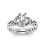 Load image into Gallery viewer, twisted-emerald-cut-womens-diamond-bridal-ring-sets-in-white-gold-FD8300EMB2-NL-WG
