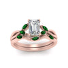 Load image into Gallery viewer, twisted-emerald-cut-womens-emerald-bridal-ring-sets-in-rose-gold-FD8300EMB2GEMGR-NL-RG
