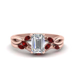 Load image into Gallery viewer, twisted-emerald-cut-womens-ruby-bridal-ring-sets-in-rose-gold-FD8300EMB2GRUDR-NL-RG
