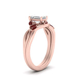 Load image into Gallery viewer, twisted-emerald-cut-womens-ruby-bridal-ring-sets-in-rose-gold-FD8300EMB2GRUDR-NL-RG

