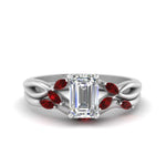 Load image into Gallery viewer, twisted-emerald-cut-womens-ruby-bridal-ring-sets-in-white-gold-FD8300EMB2GRUDR-NL-WG