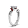 Load image into Gallery viewer, twisted-emerald-cut-womens-ruby-bridal-ring-sets-in-white-gold-FD8300EMB2GRUDR-NL-WG