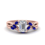 Load image into Gallery viewer, twisted-emerald-cut-womens-sapphire-bridal-ring-sets-in-rose-gold-FD8300EMB2GSABL-NL-RG