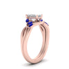 Load image into Gallery viewer, twisted-emerald-cut-womens-sapphire-bridal-ring-sets-in-rose-gold-FD8300EMB2GSABL-NL-RG