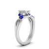 Load image into Gallery viewer, twisted-emerald-cut-womens-sapphire-bridal-ring-sets-in-white-gold-FD8300EMB2GSABL-NL-WG