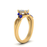 Load image into Gallery viewer, twisted-emerald-cut-womens-sapphire-bridal-ring-sets-in-yellow-gold-FD8300EMB2GSABL-NL-YG
