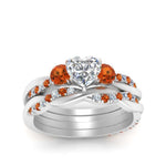Load image into Gallery viewer, twisted-heart-diamond-wedding-band-with-orange-sapphire-in-white-gold-FDENS3301HTGSAOR-NL-WG.jpg
