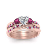 Load image into Gallery viewer, twisted-heart-diamond-wedding-band-with-pink-sapphire-in-rose-gold-FDENS3301HTGSADRPI-NL-RG.jpg
