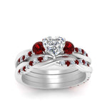 Load image into Gallery viewer, twisted-heart-diamond-wedding-band-with-ruby-in-white-gold-FDENS3301HTGRUDR-NL-WG.jpg
