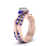 Load image into Gallery viewer, twisted-heart-diamond-wedding-band-with-sapphire-in-rose-gold-FDENS3301HTGSABL-NL-RG.jpg
