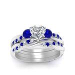 Load image into Gallery viewer, twisted-heart-diamond-wedding-band-with-sapphire-in-white-gold-FDENS3301HTGSABL-NL-WG.jpg
