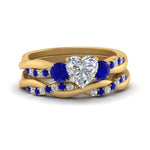 Load image into Gallery viewer, twisted-heart-diamond-wedding-band-with-sapphire-in-yellow-gold-FDENS3301HTGSABL-NL-YG.jpg
