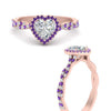 Load image into Gallery viewer, twisted-heart-shaped-purple-topaz-halo-engagement-ring-in-rose-gold-FD9126HTRGVITOANGLE3-NL-RG_b6f70a3e-5565-48fa-8440-9e444a81f9ad?v=1757924913