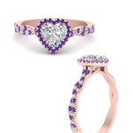 Load image into Gallery viewer, twisted-heart-shaped-purple-topaz-halo-engagement-ring-in-rose-gold-FD9126HTRGVITOANGLE3-NL-RG_b6f70a3e-5565-48fa-8440-9e444a81f9ad?v=1757924913
