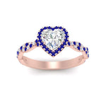 Load image into Gallery viewer, twisted-heart-shaped-sapphire-halo-engagement-ring-in-rose-gold-FD9126HTRGSABLANGLE5-NL-RG?v=1757924779
